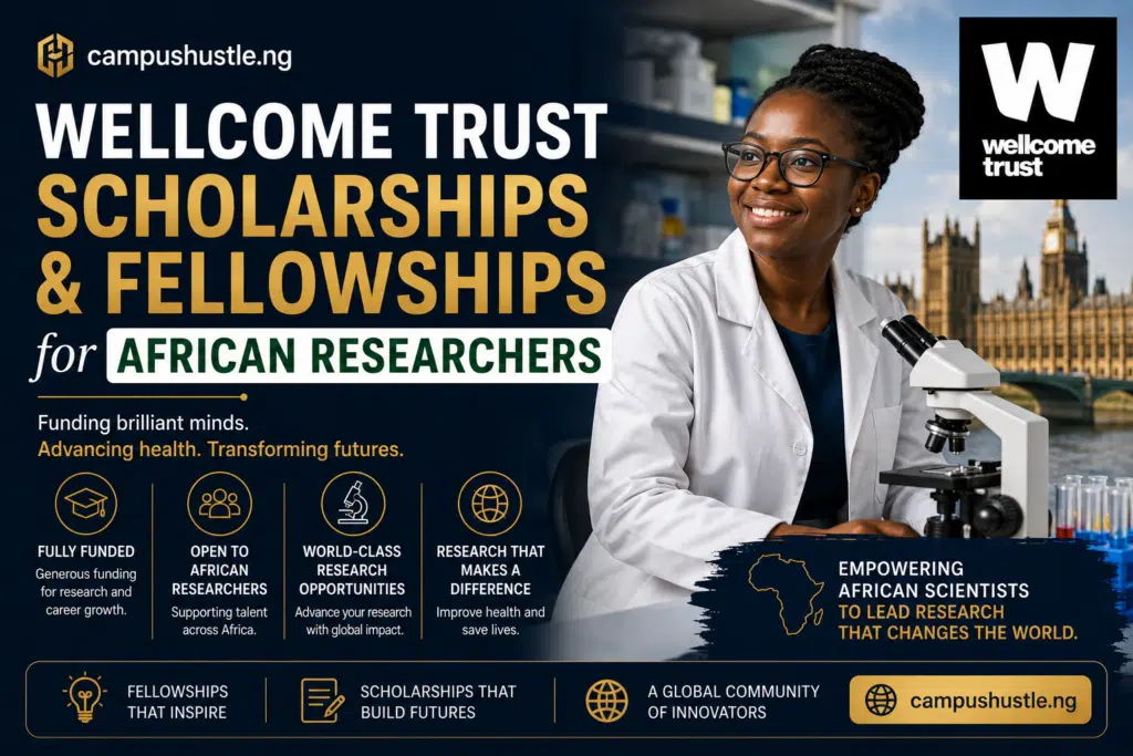 Wellcome Trust Scholarships & Fellowships for African Researchers (Full Guide) 1 Wellcome Trust Scholarships & Fellowships for African Researchers