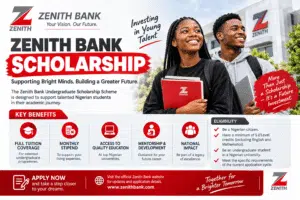 Zenith Bank Scholarship: Everything You Need to Know (Full Guide) 3 Zenith Bank Scholarship Investing in Young Talent 1